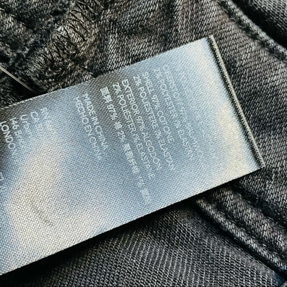 Anthro Black Distressed Denim Overalls - Picture 12 of 14